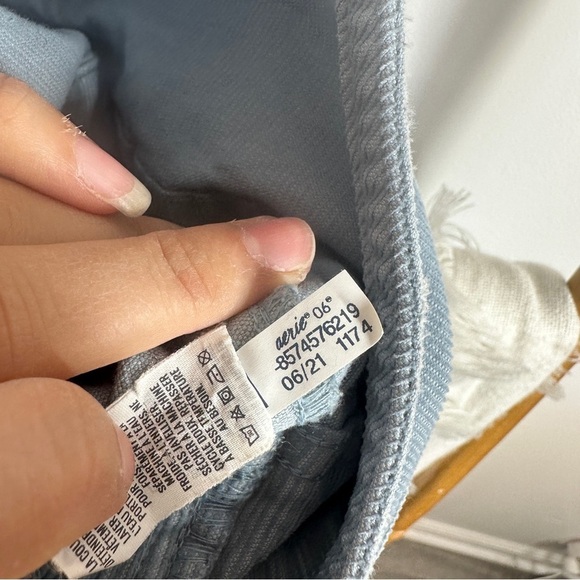 Aerie Blue Corduroy Overalls sz XS - Picture 9 of 9